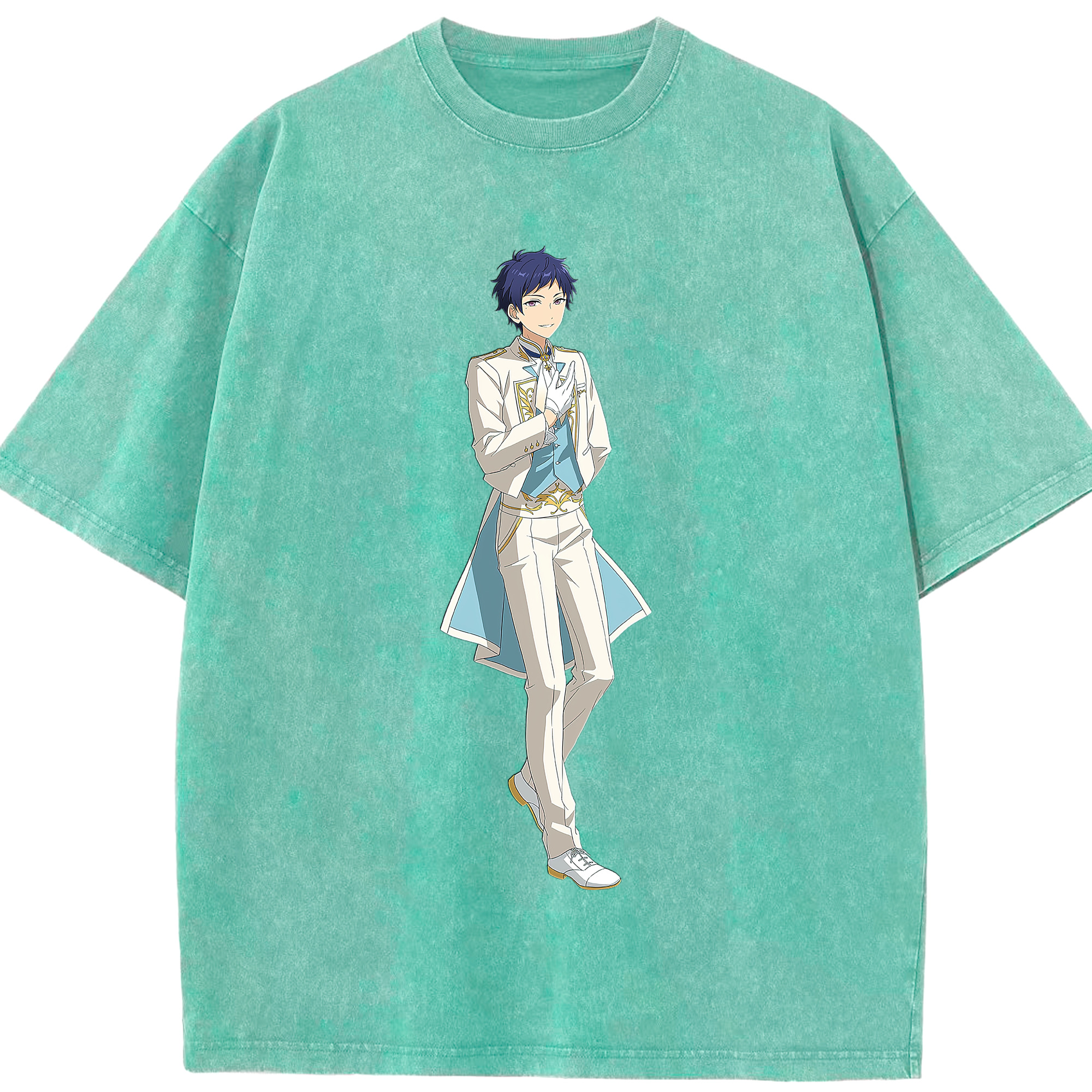 （画像用） あんさんぶるスターズ! Ensemble Stars 綿100% ヴィンテージ風 半袖Tシャツ（フロントプリント）